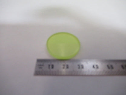 OPTICAL MICROSCOPE FILTER YELLOW SCHOTT OPTICS AS PICTURED T5-A-80