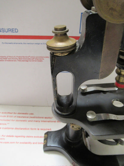 BRASS ANTIQUE SPENCER JUG HANDLE MICROSCOPE NEW YORK SCIENTIFIC AS PICTURED LOB