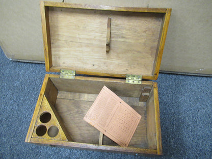 ANTIQUE EMPTY WOOD CASE BECK MICROSCOPE PART AS PICTURED &LOB