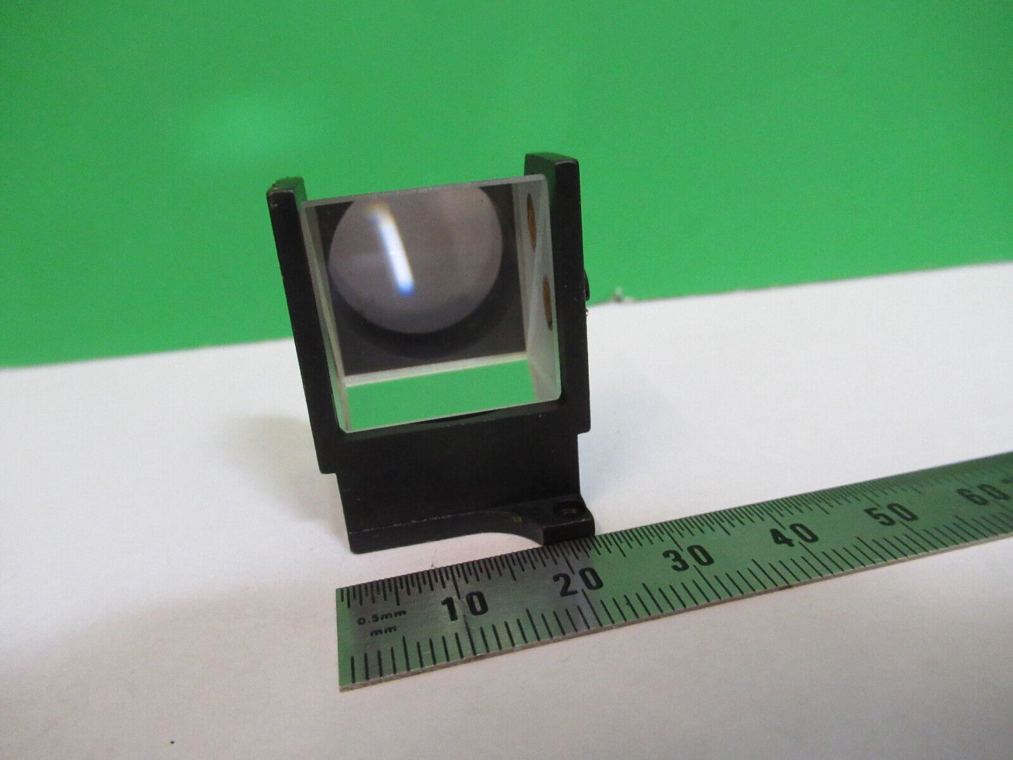 ANTIQUE BAUSCH LOMB OPTICS GLASS PRISM MICROSCOPE PART AS PICTURED #G5-A-109