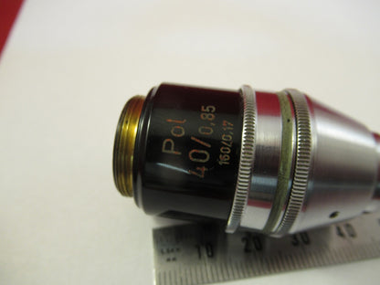 CARL ZEISS GERMANY POL OBJECTIVE 40X MICROSCOPE PART OPTICS AS PICTURED &L1-A-06