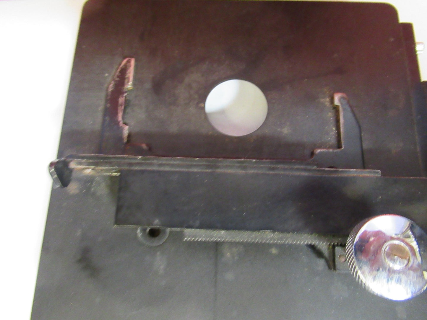 ANTIQUE SPENCER XY STAGE TABLE AMERICAN OPTICS MICROSCOPE PART AS PIC V7-A-40