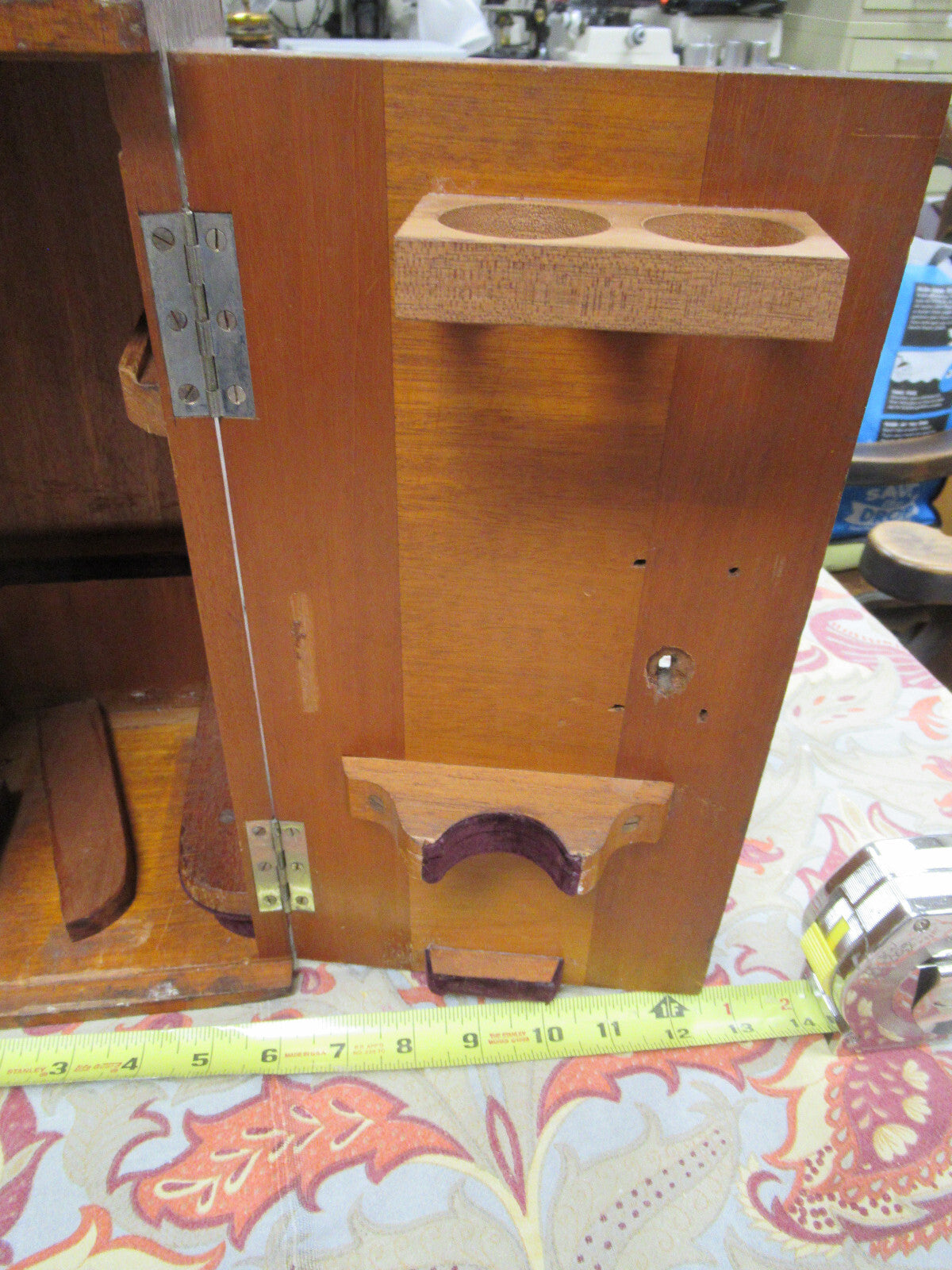 Empty Wood Cabinet for Antique Seibert Germany Microscope Part