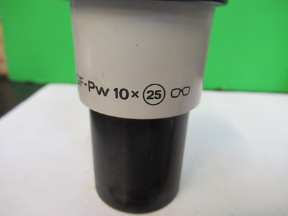 AUS JENA GERMANY 10X GF-Pw EYEPIECE OPTICS MICROSCOPE PART AS PICTURED T2-A-03