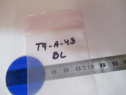 ANTIQUE BAUSCH LOMB BLUE GLASS FILTER OPTICS MICROSCOPE PART AS PICTURED T9-A-43