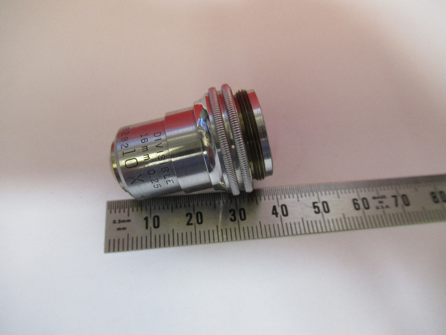 OBJECTIVE BAUSCH LOMB 10X LENS OPTICS  MICROSCOPE PART AS PICTURED S3-B-23