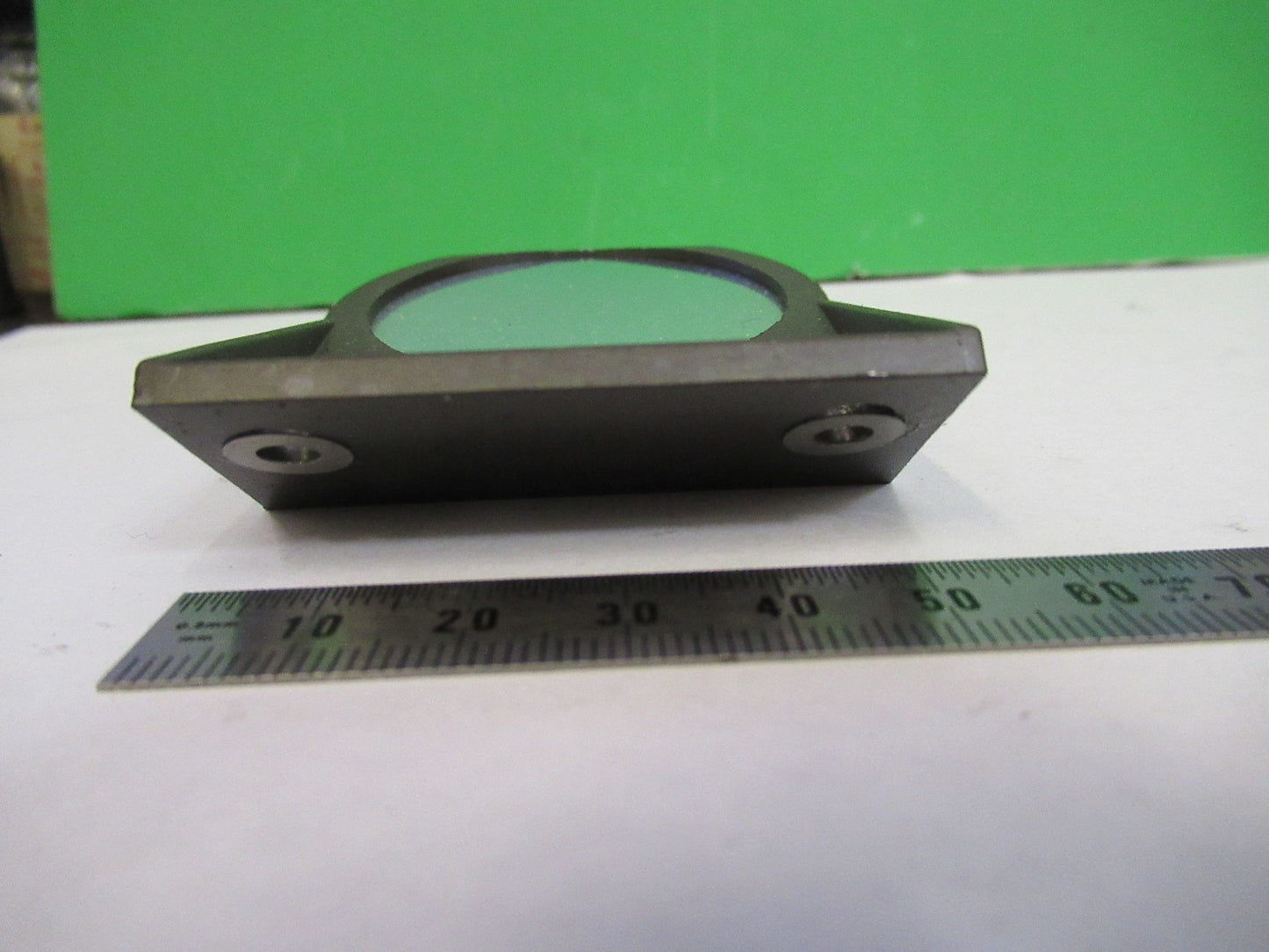 AUS JENA GERMANY FLAT MIRROR MOUNTED MICROSCOPE PART AS PICTURED V8-B-43