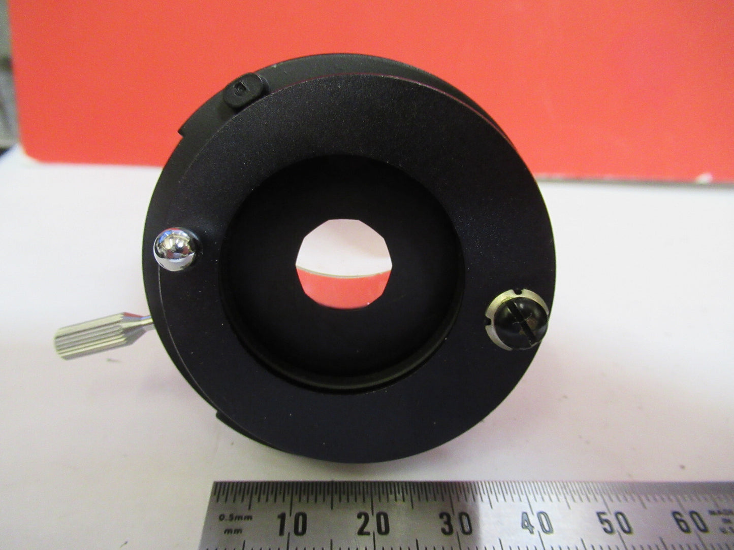 MEIJI JAPAN CONDENSER + IRIS MICROSCOPE PART AS PICTURED X8-B-35