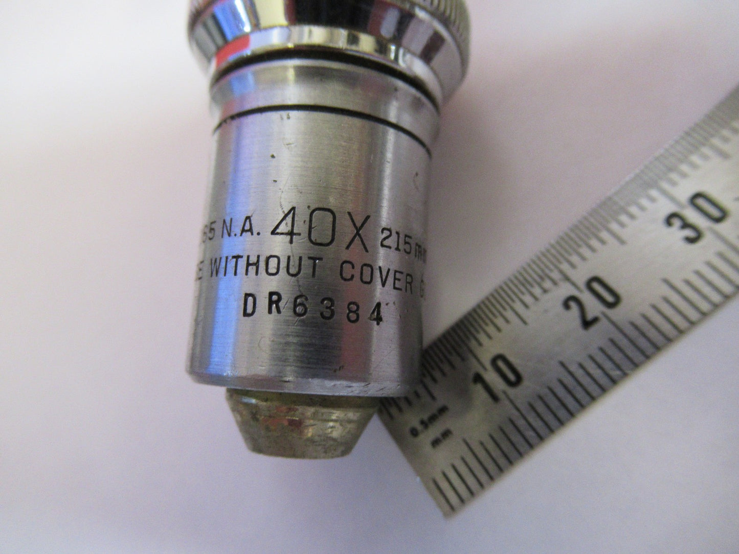 BAUSCH LOMB 40X    /215mm OBJECTIVE LENS MICROSCOPE PART AS PICTURED T8-B-17