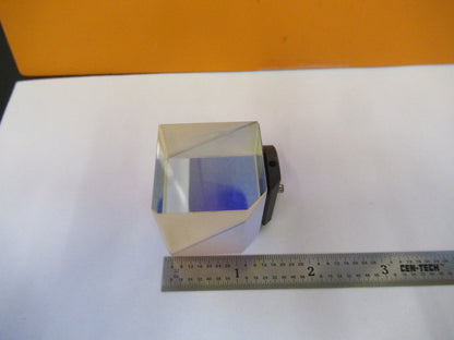 OPTICAL LARGE CUBE BEAM SPLITTER POLARIZED OPTICS NICE AS PICTURED &G1-A-105
