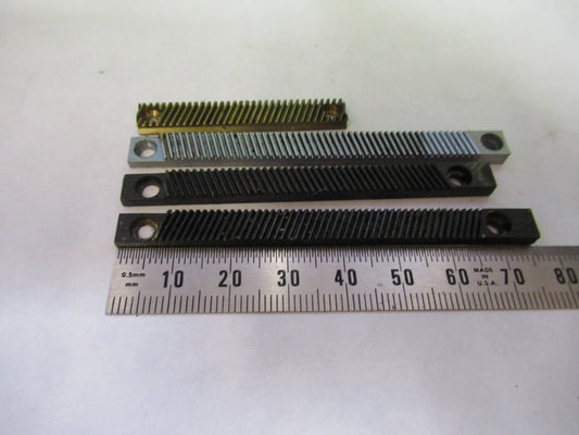 LOT 4 PIECES RACK GEAR BAUSCH LOMB AO SPENCER MICROSCOPE PART AS PICTURE U8-A-39