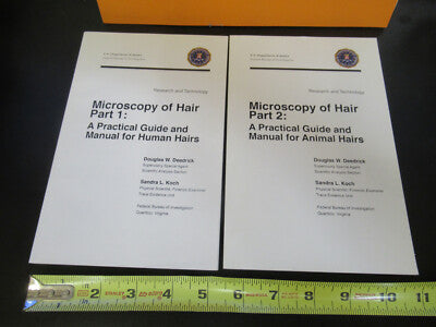 Lot Book Fbi Microscopy of Hair Human Animal Microscope Part