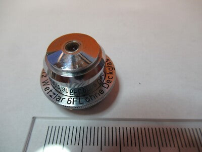 LEITZ WETZLAR POL OBJECTIVE 6FL OPTIC 215mm MICROSCOPE PART AS PICTURED &3K-A-40