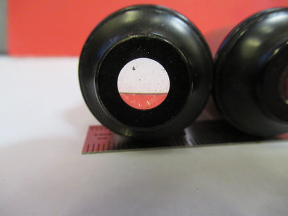 PAIR ANTIQUE SPENCER 10X WF EYEPIECE OCULAR MICROSCOPE PART As Pictured V7-A-28