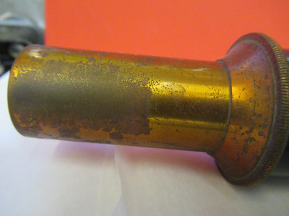 Antique Brass Bausch & Lomb Tubus + Nosepiece Microscope Part