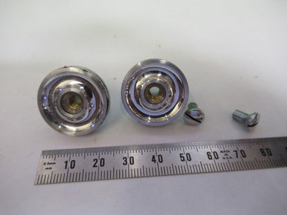 SEIBERT WETZLAR BRASS SET KNOBS MICROSCOPE PART AS PICTURED U9-A-26