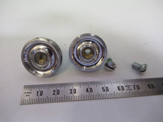 SEIBERT WETZLAR BRASS SET KNOBS MICROSCOPE PART AS PICTURED U9-A-26