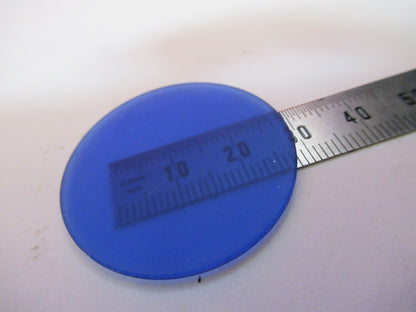 OPTICAL GLASS OLYMPUS BLUE FILTER MICROSCOPE PART OPTICS AS PICTURED Y5-A-54