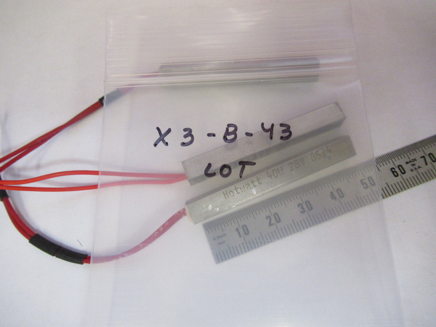 LOT HIGH VACUUM CARTRIDGE HEATERS 40W 28V  AS PICTURED X3-B-43