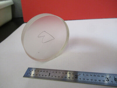 Optical Glass round flat block polished dull sides Optics