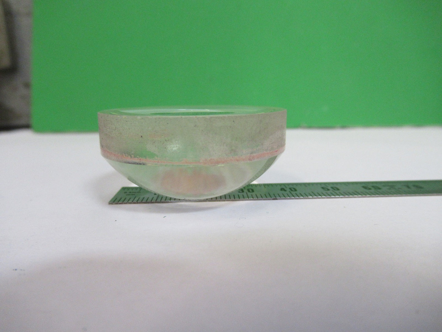 OPTICAL HIGH CONVEX PLANO LENS THICK GLASS MIL SPEC OPTICS AS PICTURED V3-A-21