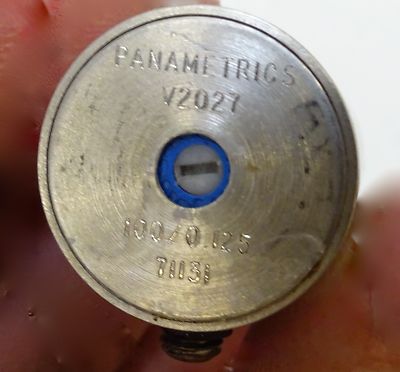 PANAMETRICS V2027 100/0.125 ULTRASONIC SENSOR AS IS BIN#K6-85
