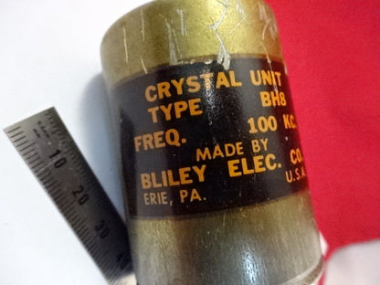 Bliley Electric Co. BH8 Antique Quartz Resonator 100kHz Ham Radio Frequency