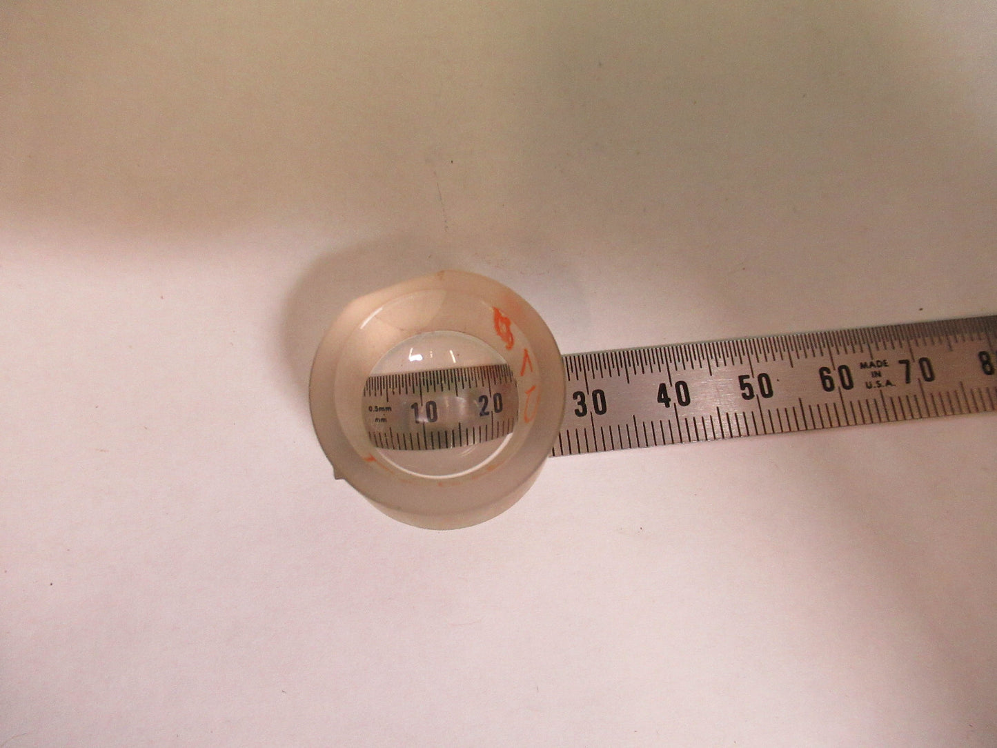 OPTICAL  WEIRD LENS PLANO CONCAVE TOOL GLASS OPTICS AS PICTURED 80-B-30