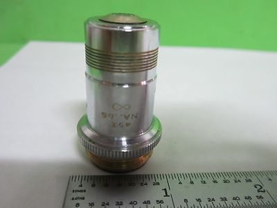 Microscope Part Objective Spencer Lens Co. USA 45X Optics