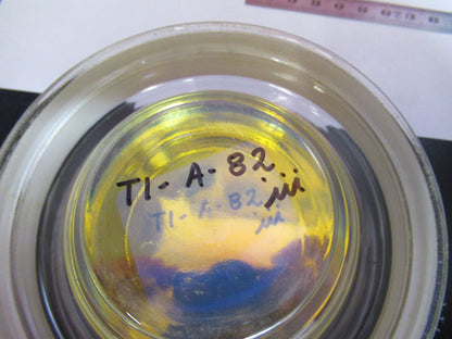 OPTICAL FLAT 3" ZERODUR 1/10 WAVE COATED DICHROIC OPTICS  AS PICTURED T1-A-82