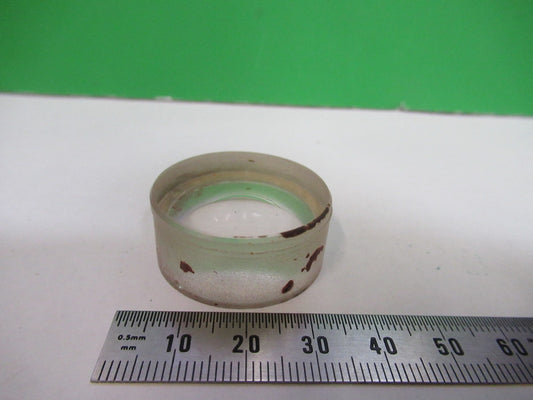 OPTICAL PLANO CONCAVE LENS THICK GLASS MIL SPEC OPTICS AS PICTURED V3-A-19
