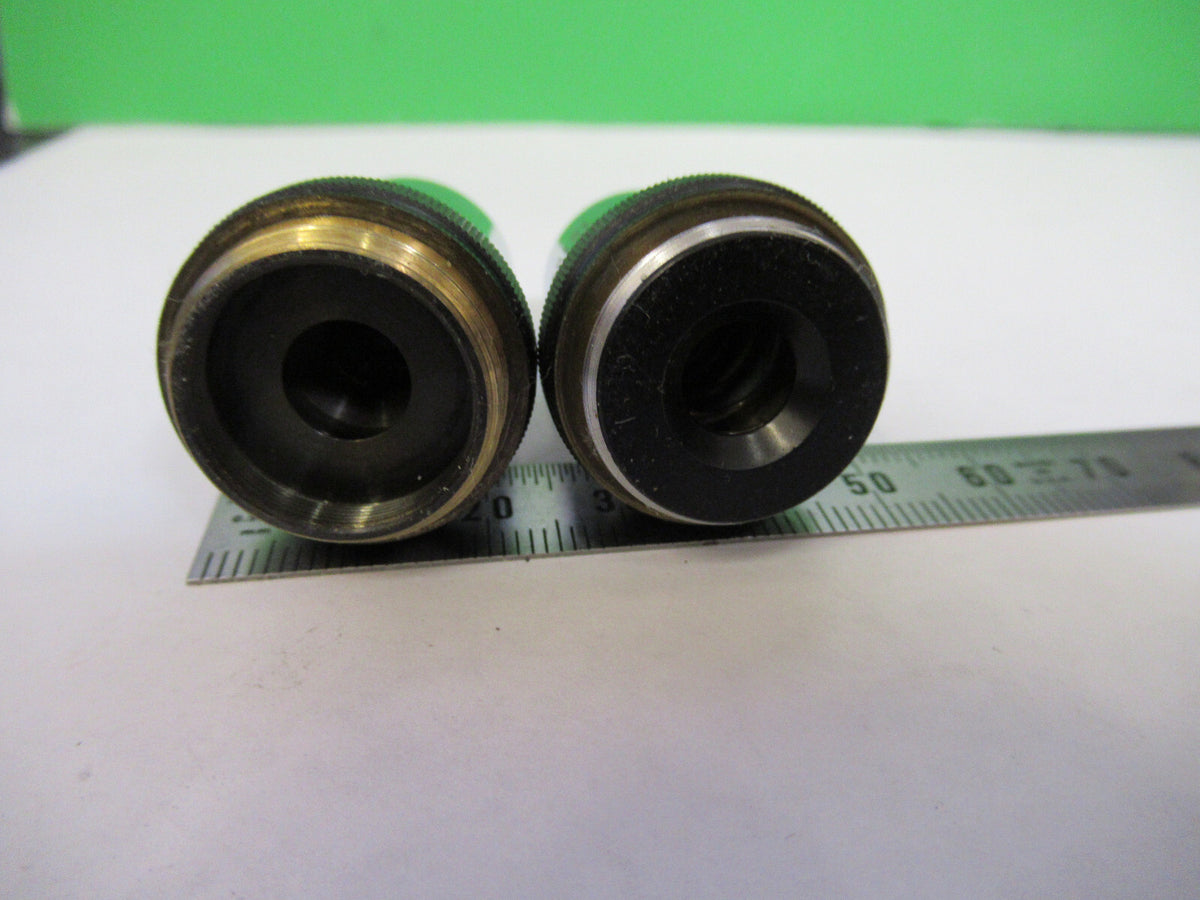 LOT 2 EA WILD M20 M11 OBJECTIVE 10X 40X MICROSCOPE PART AS PICTURED X6-A-113