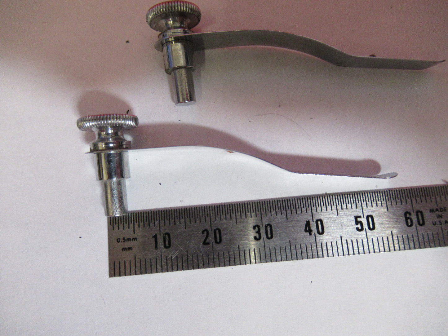 ANTIQUE SPENCER AO PAIR CLIPS SET OPTICS MICROSCOPE PART AS PICTURED  T7-A-07
