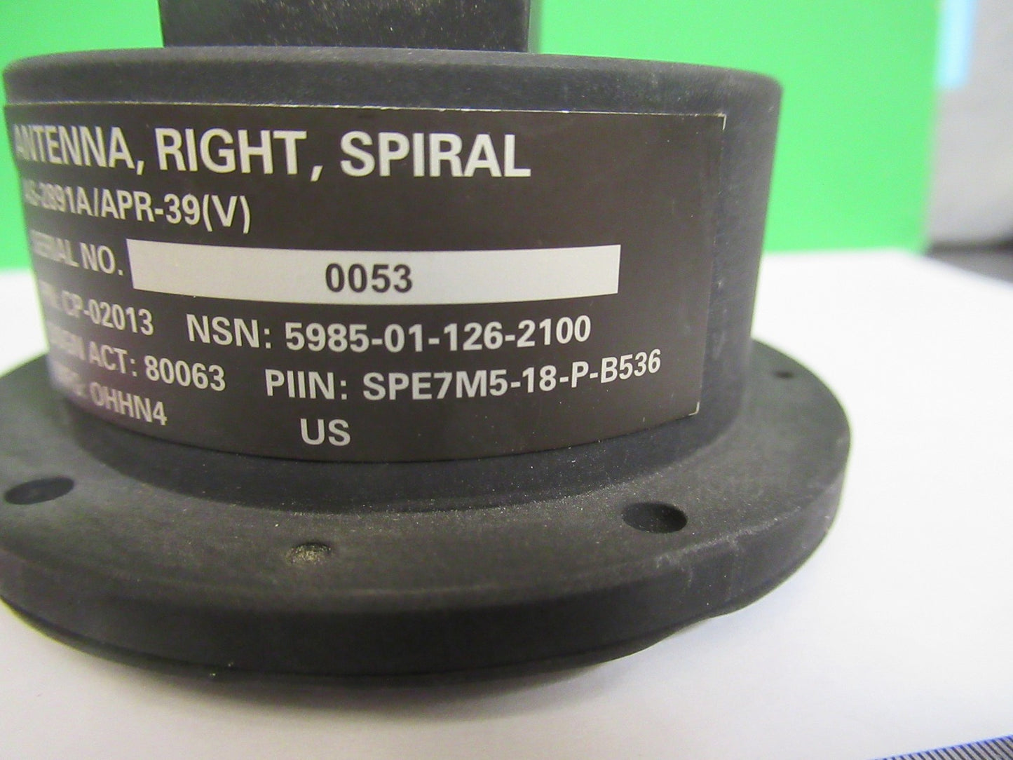 ANTENNA L3 HARRIS NSN 5985-01-126-2100 COUNTERMEASURES AS-2891A/APR-39 T4-B-02