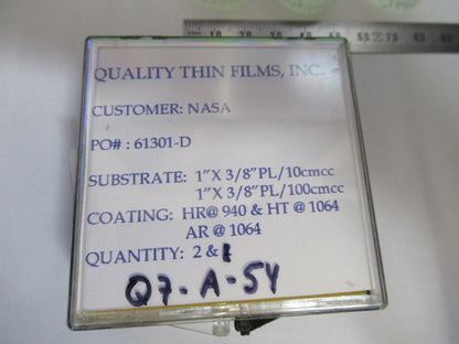 Optical ex-NASA Lot Lenses Infrared Coated Laser Optics