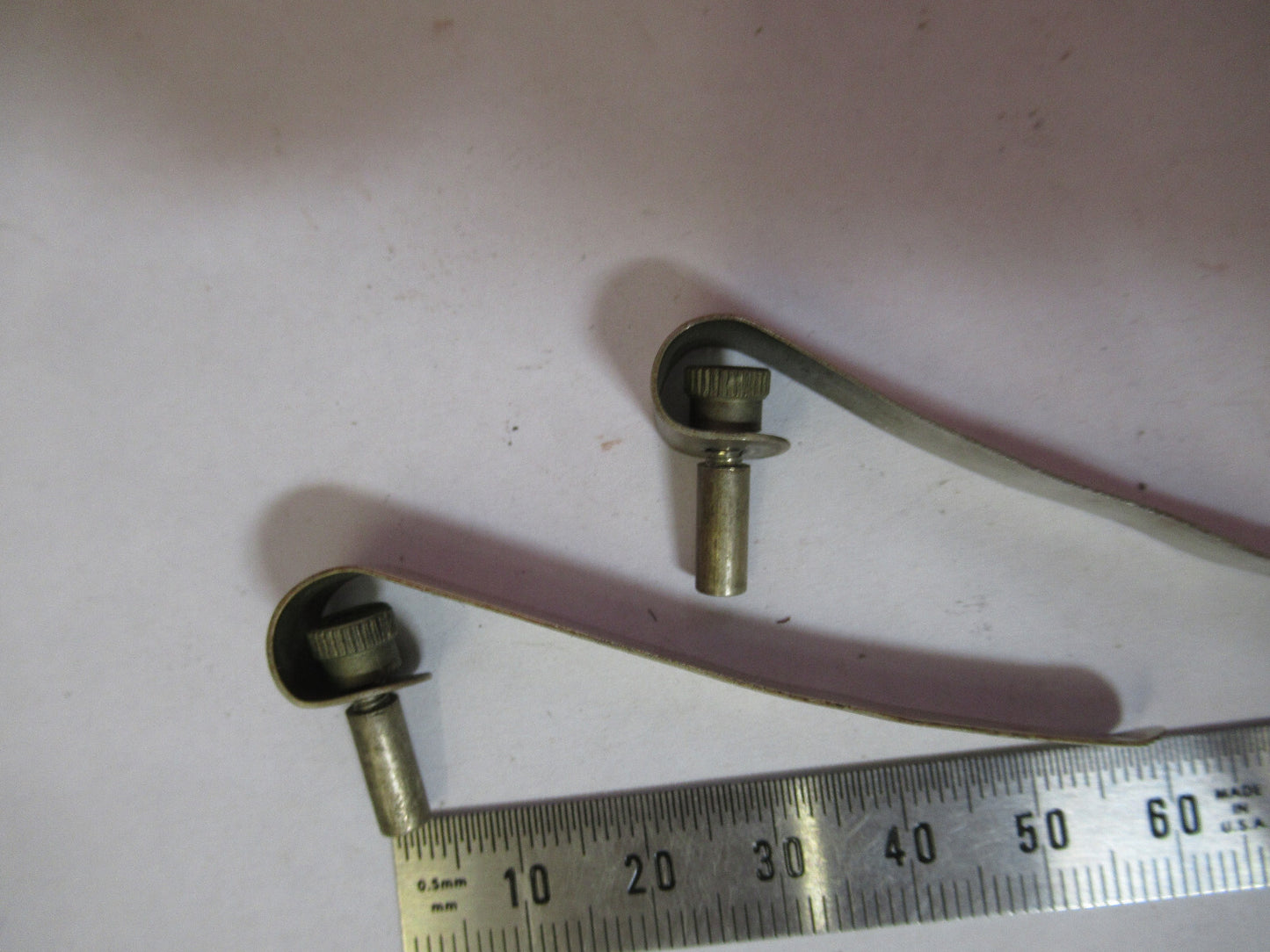 ANTIQUE STANLEY PAIR CLIPS STAGE MICROSCOPE AS PICTURED &F8-A-60