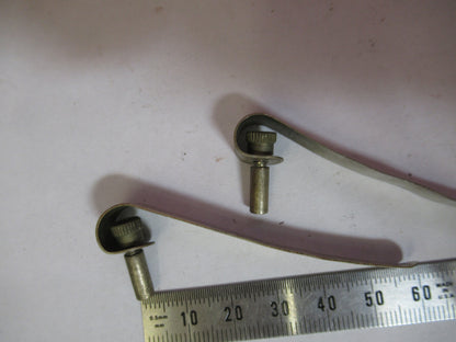 ANTIQUE STANLEY PAIR CLIPS STAGE MICROSCOPE AS PICTURED &F8-A-60
