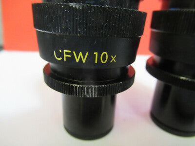 PAIR NIKON CFW 10X JAPAN EYEPIECE MICROSCOPE PART AS PICTURED &B6-A-40