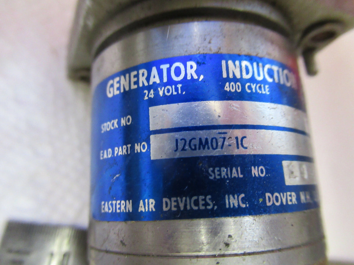 GENERATOR INDUCTION  MOTOR AIRCRAFT PART J2GW07-10 AS PICTURED &8Z-A-66