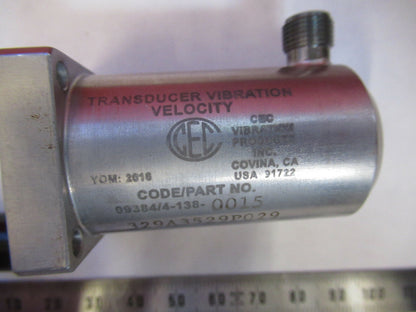 AIRCRAFT TURBINE VELOCITY SENSOR CEC 4-138-0015 150 mV/ips AS PICTURED &87-FT-00
