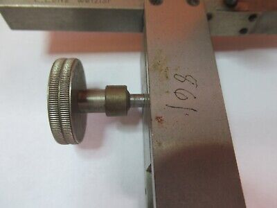 ANTIQUE ERNST LEITZ STAGE CLIPS MICROMETER XY MICROSCOPE AS PICTURED &7B-B-66