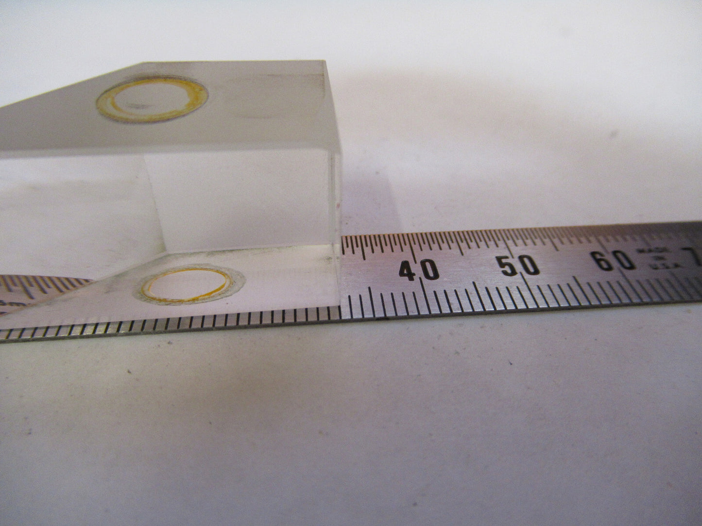 BAUSCH LOMB GLASS PRISM HEAD OPTICS MICROSCOPE PART AS PICTURED Y1-A-70