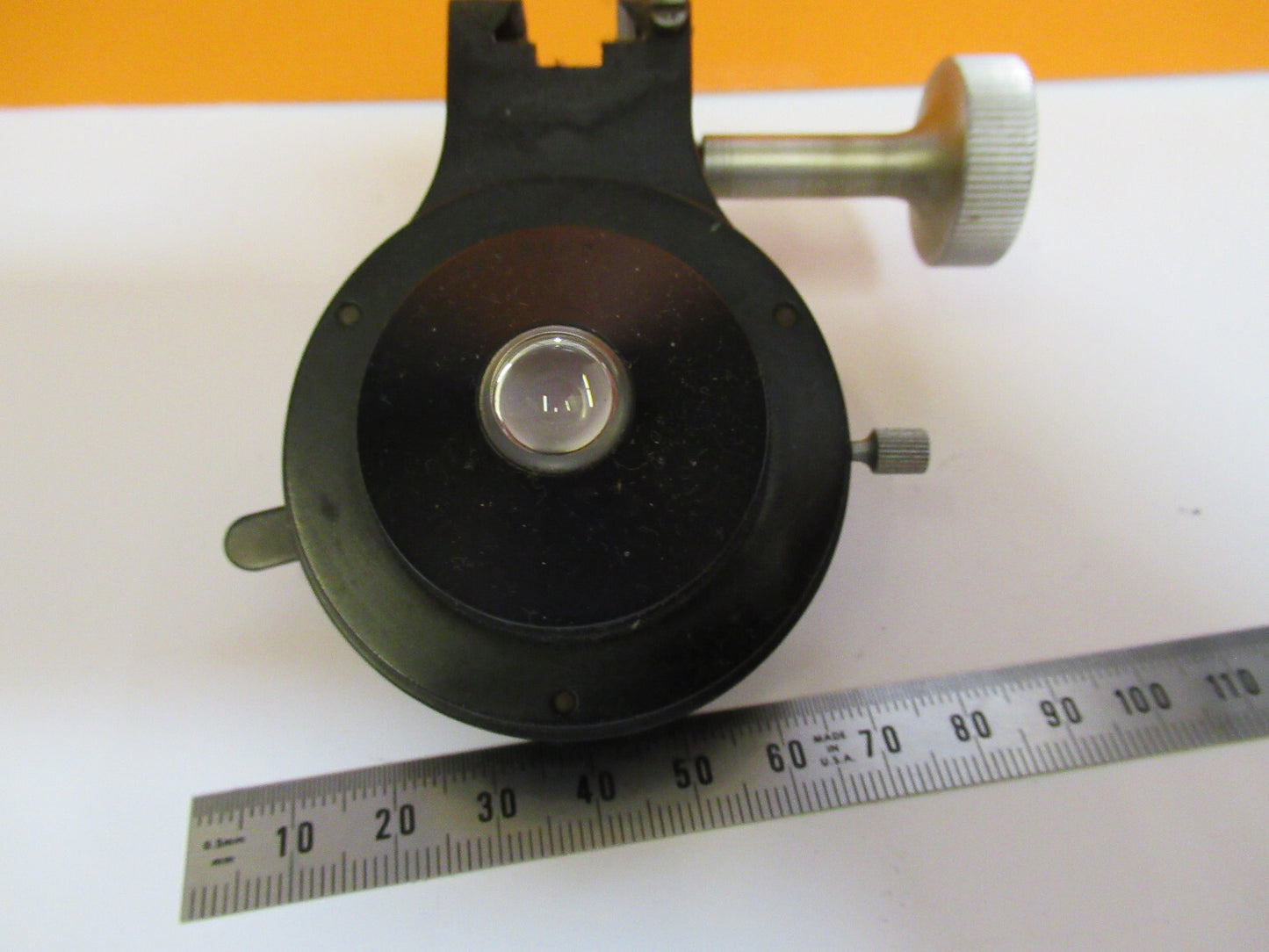 BAUSCH LOMB CONDENSER + IRIS + HOLDER MICROSCOPE PART AS PICTURED Y2-A-26