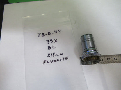 BAUSCH LOMB 75X /215mm OBJECTIVE OPTICS MICROSCOPE PART AS PICTURED T8-B-44