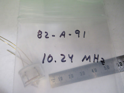 SPACE 10.24 MHz QUARTZ CRYSTAL FREQUENCY CONTROL BLILEY BG61 GLASS PCK 82-A-91