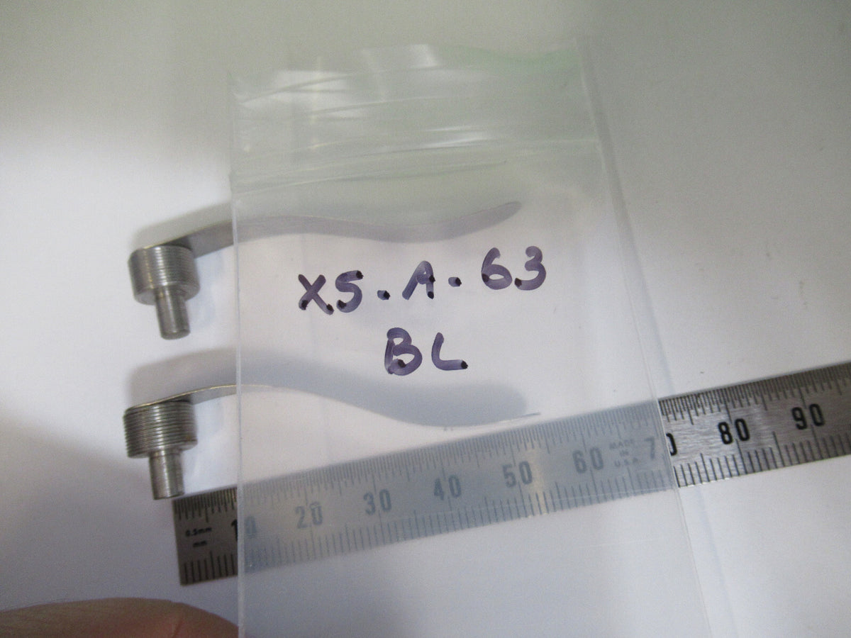 BAUSCH LOMB PAIR CLIPS STAGE MICROSCOPE PART AS PICTURED X5-A-63