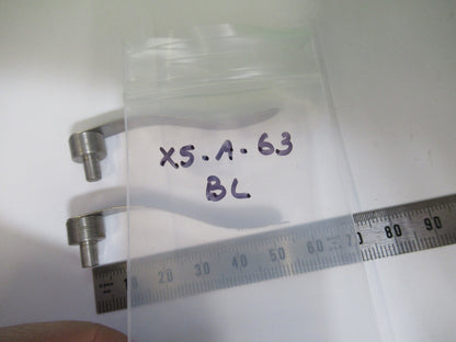 BAUSCH LOMB PAIR CLIPS STAGE MICROSCOPE PART AS PICTURED X5-A-63