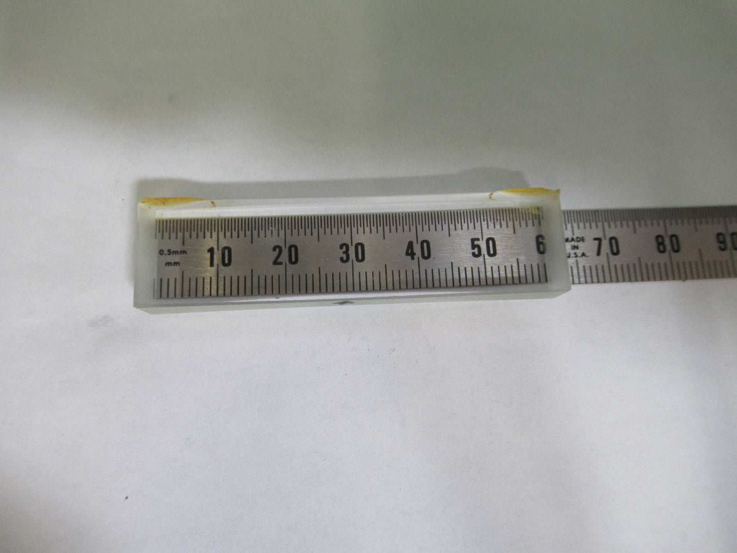 OPTICAL GLASS RECTANGULAR Bi CC CONCAVE LENS LASER OPTICS AS PICTURED 98-A-03