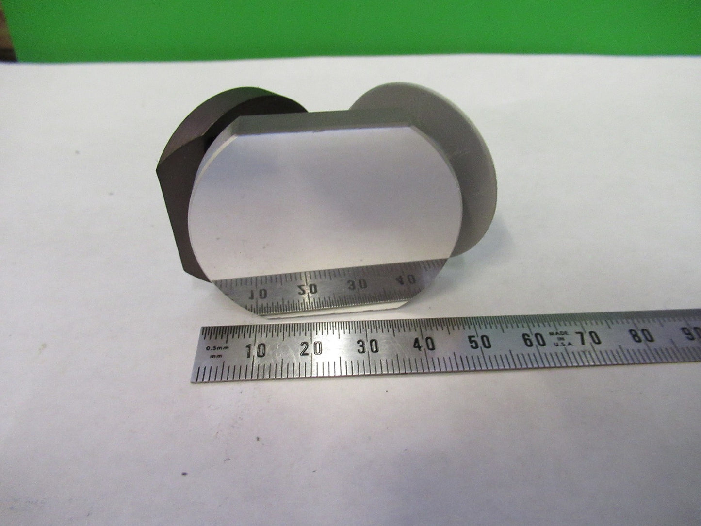 AUS JENA GERMANY MIRROR FLAT OPTICS MICROSCOPE PART AS PICTURED T2-A-64