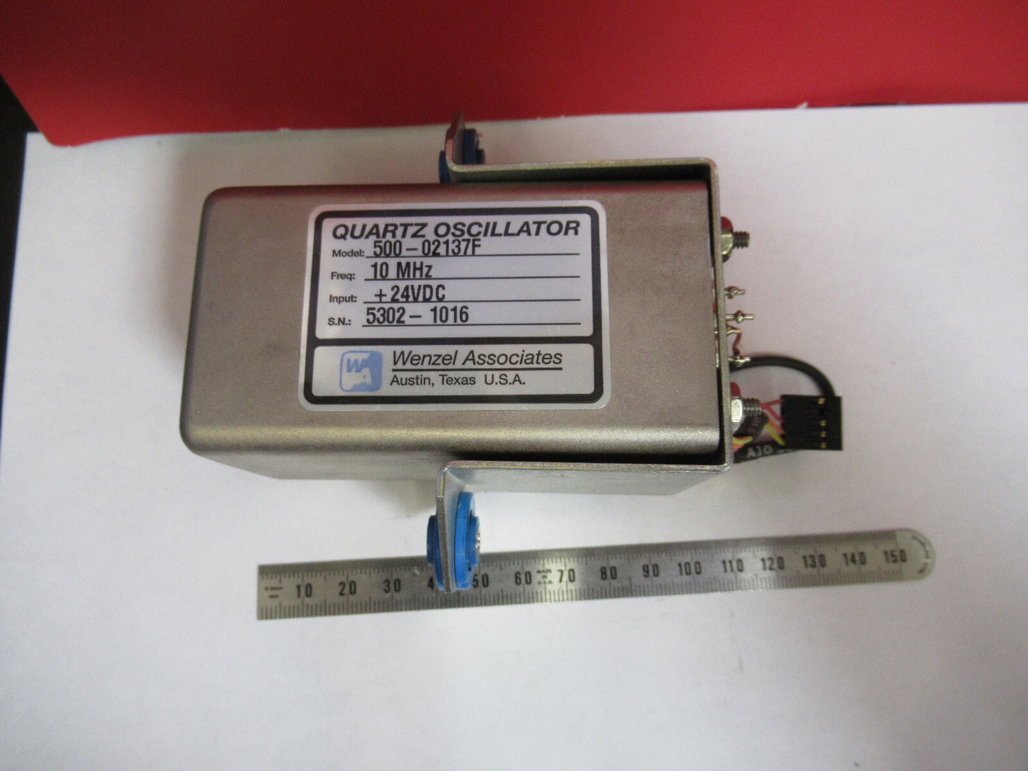 WENZEL QUARTZ OSCILLATOR MICROWAVE RF FREQUENCY 10 MHz  AS PICTURED T7-A-39